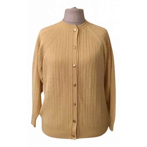 Pre-owned Pringle Of Scotland Wool Cardigan In Yellow