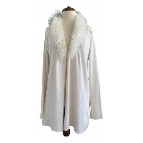 Pre-owned Malo Cashmere Cardigan In White
