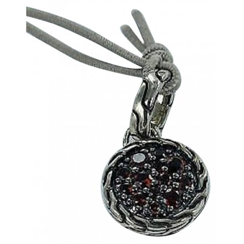 Pre-owned John Hardy Silver Necklace In Burgundy