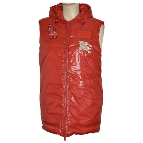 Pre-owned Burberry Puffer In Red