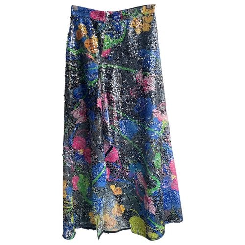 Pre-owned Ainea Glitter Mini Skirt In Multicolour