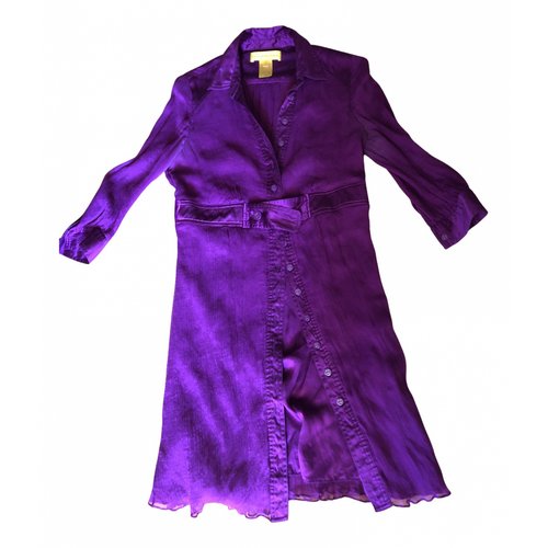 Pre-owned Catherine Malandrino Silk Dress In Purple
