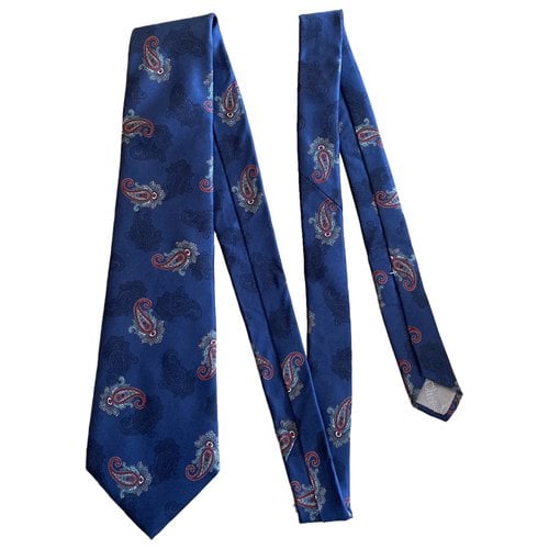 Pre-owned Dior Silk Tie In Blue