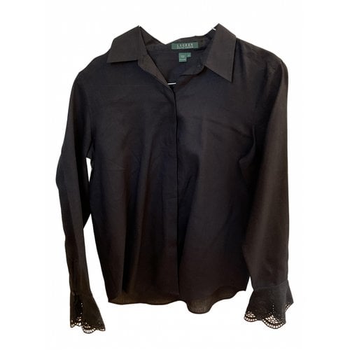 Pre-owned Lauren Ralph Lauren Linen Shirt In Black