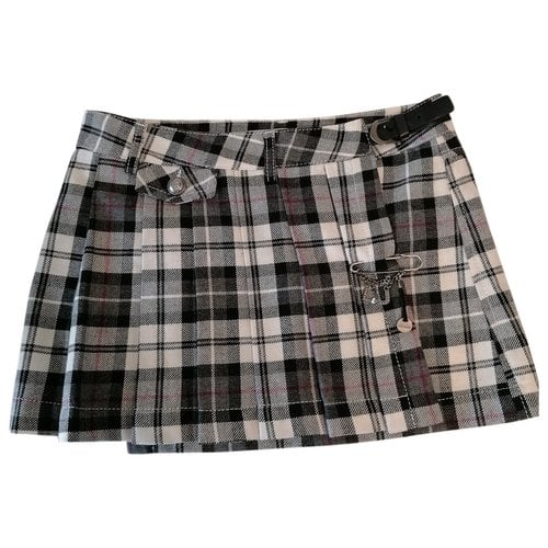 Pre-owned Liujo Wool Mini Skirt In Grey
