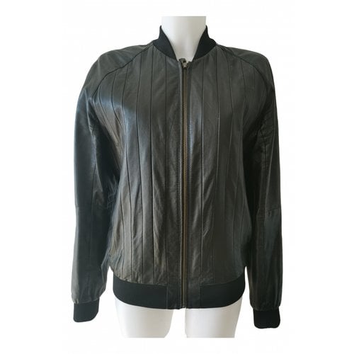 Pre-owned Trussardi Leather Vest In Black