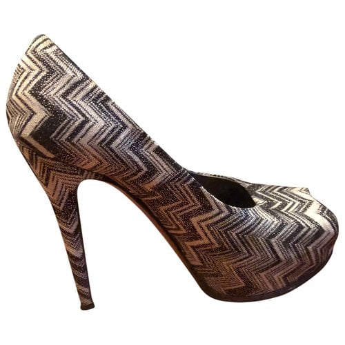 Pre-owned Missoni Cloth Heels In Silver