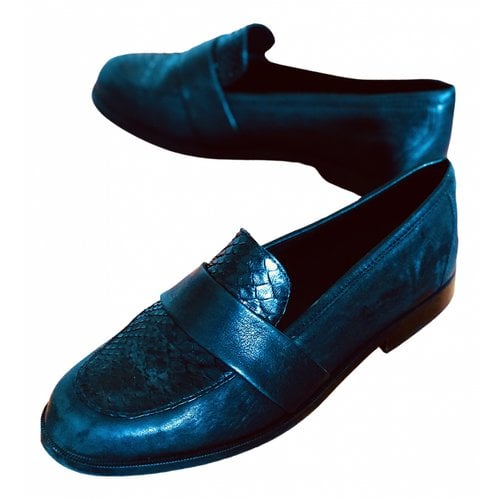 Pre-owned Craie Leather Flats In Black