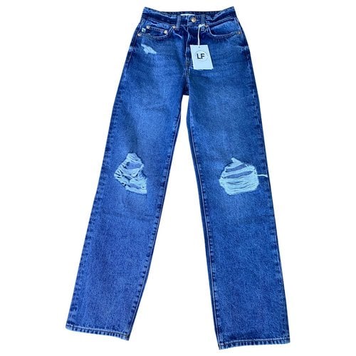Pre-owned Lovers & Friends Straight Jeans In Blue