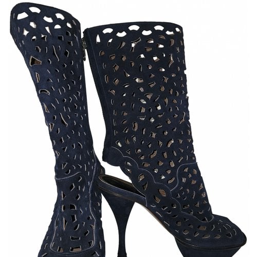 Pre-owned Marni Ankle Boots In Blue