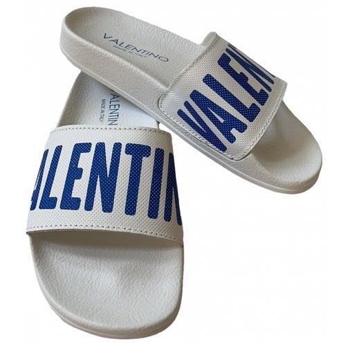 Pre-owned Valentino Garavani Leather Sandals In White
