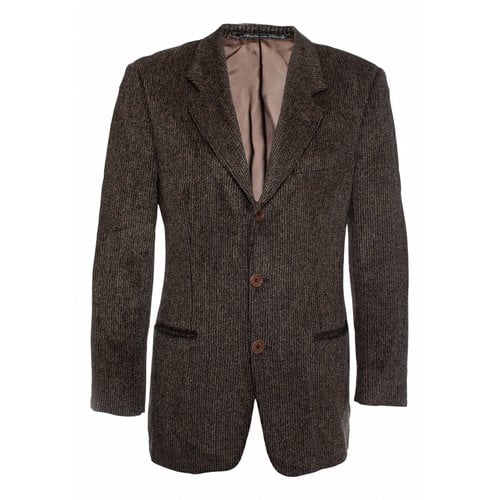 Pre-owned Giorgio Armani Wool Jacket In Brown