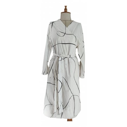 Pre-owned Bitte Kai Rand Mid-length Dress In White