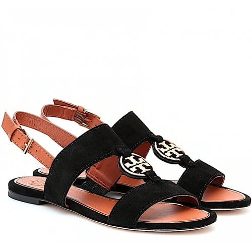 Pre-owned Tory Burch Sandals In Black