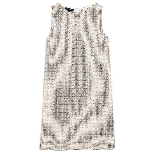 Pre-owned St John Tweed Mid-length Dress In Multicolour