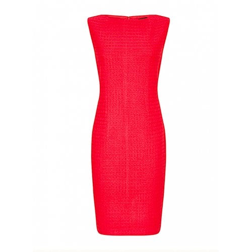 Pre-owned St John Wool Mid-length Dress In Red