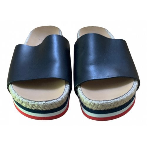Pre-owned Moncler Leather Sandal In Multicolour