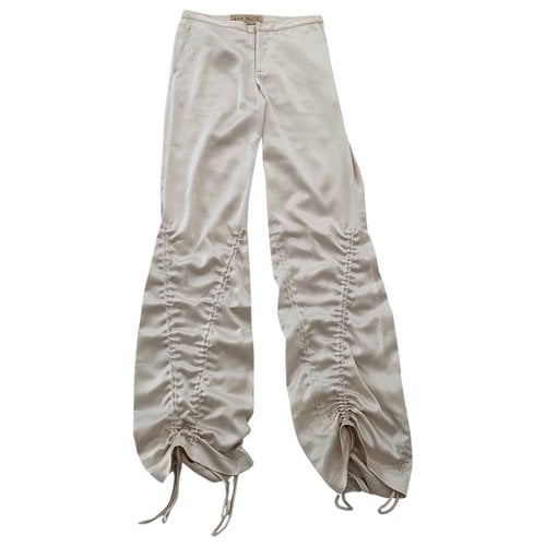 Pre-owned Aya Muse Cloth Large Pants In White