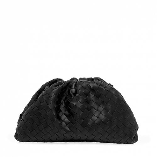 Pre-owned Bottega Veneta Chain Pouch Leather Clutch Bag In Black
