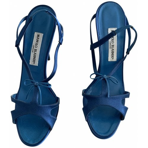 Pre-owned Manolo Blahnik Sandals In Blue