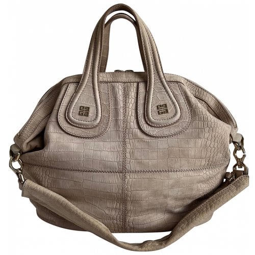 Pre-owned Givenchy Leather Satchel In Beige