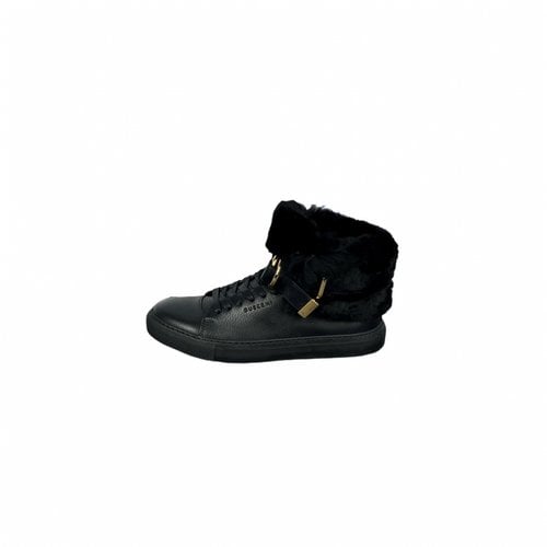 Pre-owned Buscemi Leather Trainers In Black