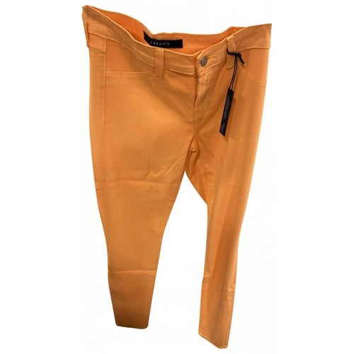 Pre-owned J Brand Straight Jeans In Orange