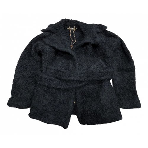 Pre-owned Dolce & Gabbana Faux Fur Jacket In Black