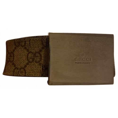 Pre-owned Gucci Leather Belt In Brown