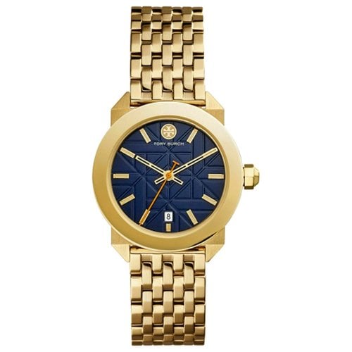 Pre-owned Tory Burch Watch In Gold