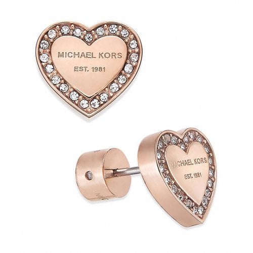 Pre-owned Michael Kors Crystal Earrings In Pink