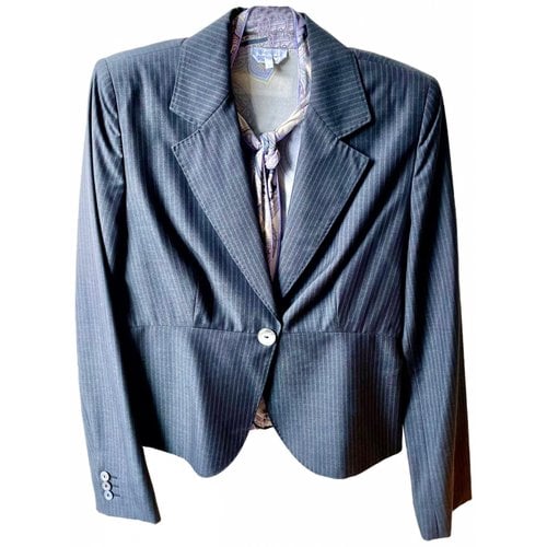 Pre-owned Max Mara Wool Suit Jacket In Grey