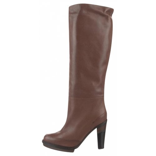 Pre-owned Marni Leather Boots In Brown