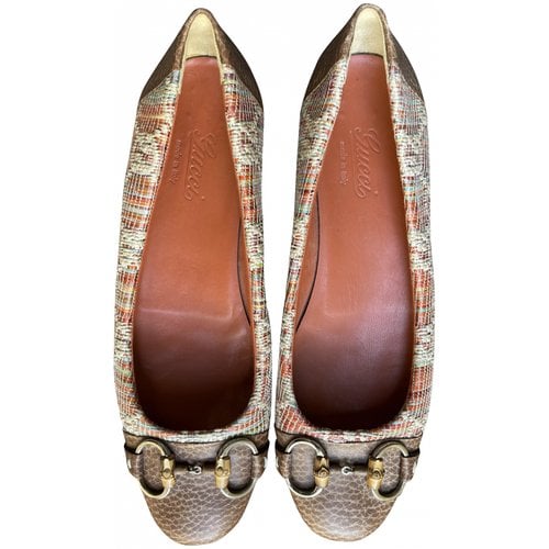 Pre-owned Gucci Ballet Flats In Multicolour