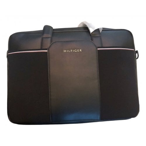 Pre-owned Tommy Hilfiger Leather Satchel In Black