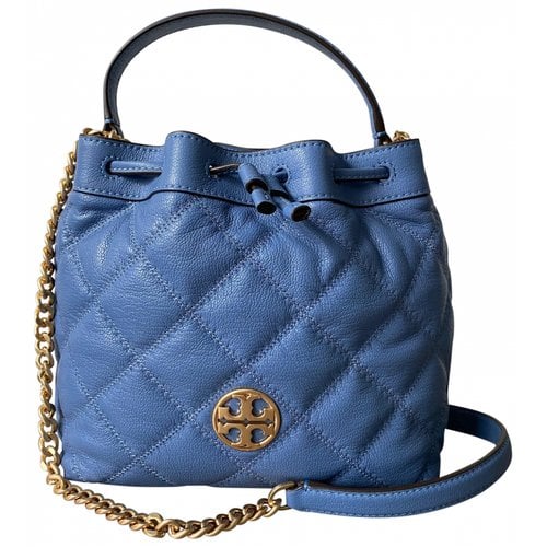 Pre-owned Tory Burch Leather Satchel In Blue
