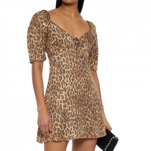 Pre-owned Alice And Olivia Mini Dress In Brown