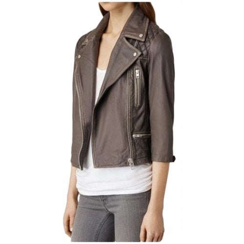 Pre-owned Allsaints Leather Biker Jacket In Other