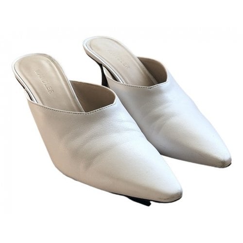 Pre-owned Wandler Leather Sandals In White