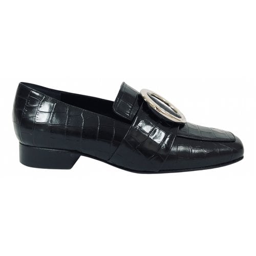 Pre-owned Dorateymur Leather Flats In Black