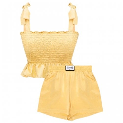 Pre-owned Sleeper Silk Shorts In Yellow