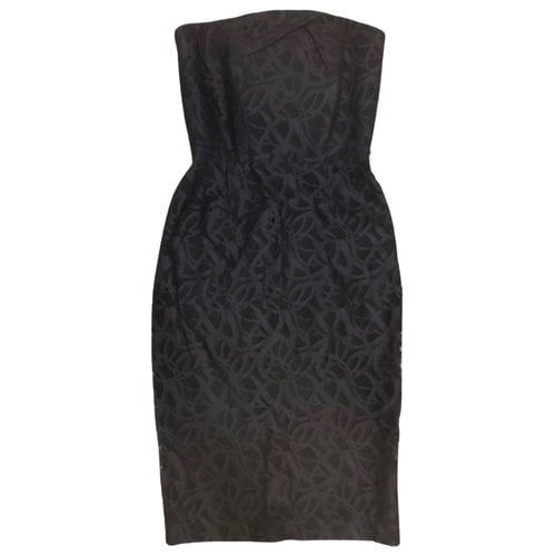 Pre-owned Roland Mouret Lace Mid-length Dress In Black