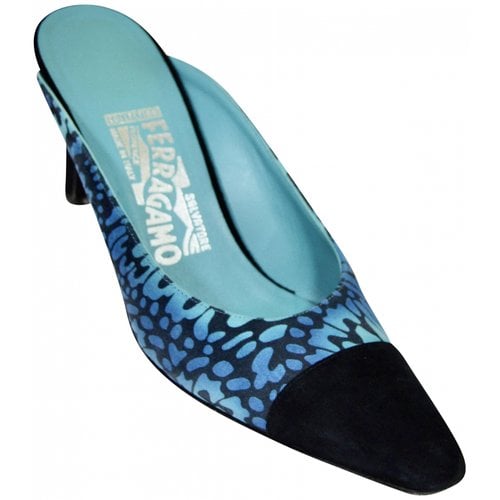 Pre-owned Ferragamo Sandals In Blue