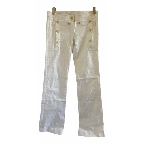 Pre-owned Patrizia Pepe Bootcut Jeans In White