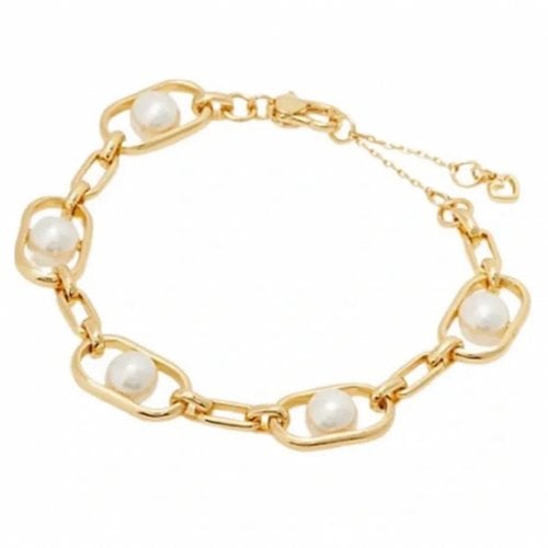 Pre-owned Kate Spade Pearl Bracelet In Gold