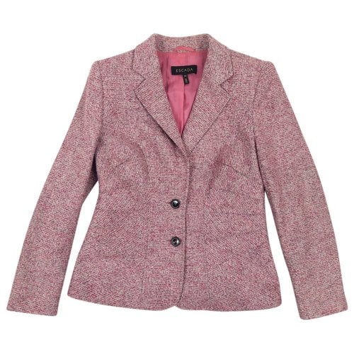 Pre-owned Escada Wool Suit Jacket In Pink