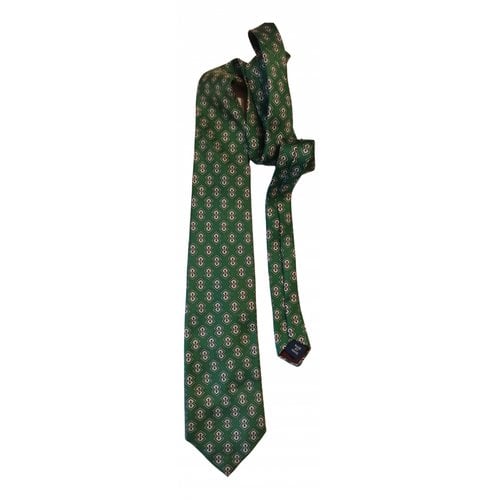 Pre-owned Polo Ralph Lauren Silk Tie In Green