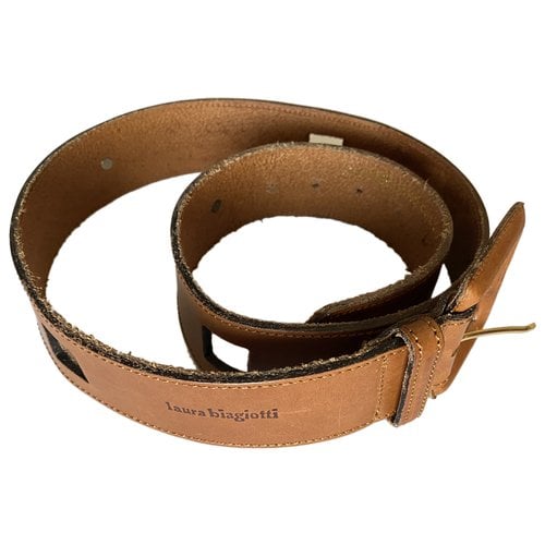 Pre-owned Laura Biagiotti Leather Belt In Brown