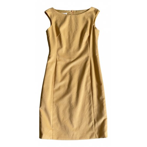 Pre-owned Escada Cashmere Mid-length Dress In Yellow