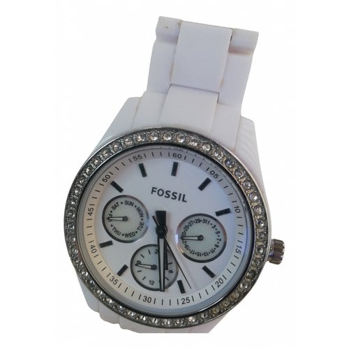 Pre-owned Fossil Watch In White